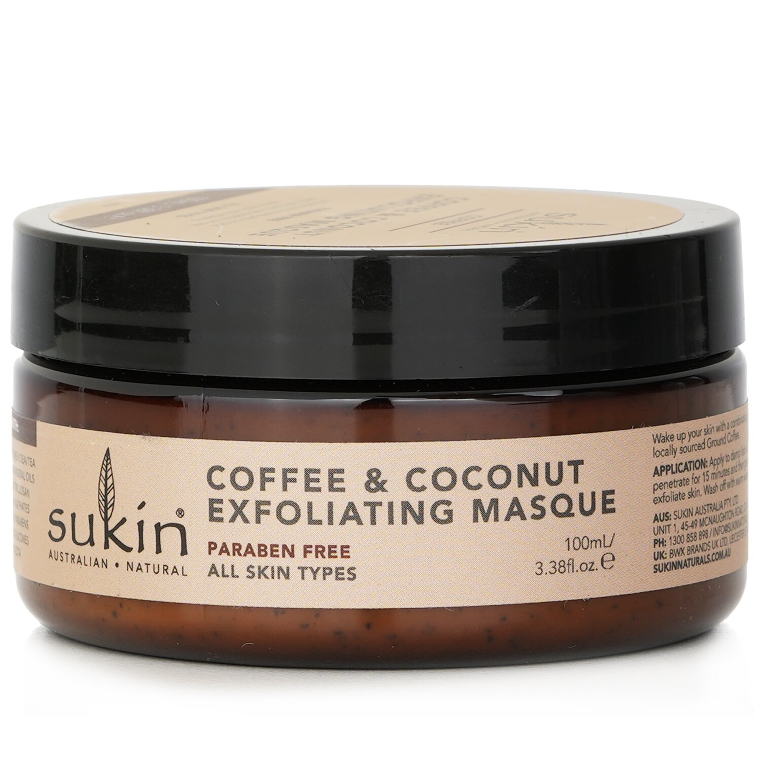 Sukin Natural Coffee & Coconut Exfoliating Masque 100ml/3.38oz ...